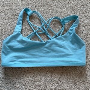 Lululemon Athletica Light Blue Strappy Sports Bra